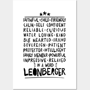 Leonberger Dog Character Traits black Posters and Art